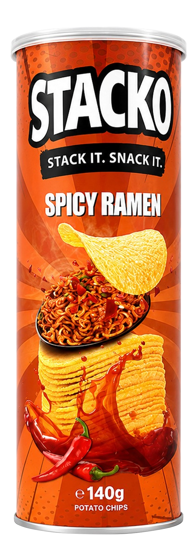 Stacko Spicy Ramen 140g can